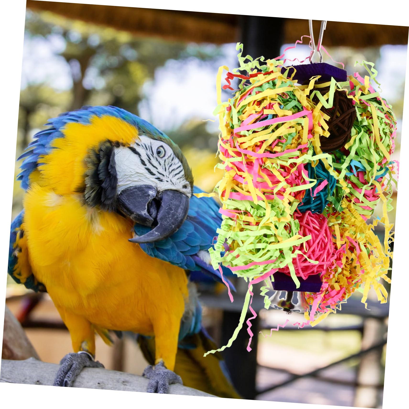 Toddmomy 6piezas Juguete para Aves Juguete De Masticar para Periquitos y Accesorios De Entretenimiento Masticar y Desgastar