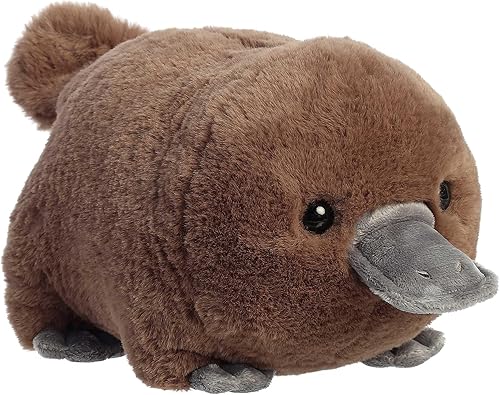 Aurora® Adorable Spudsters™ Pongo ornitorrinco de peluche - Abrazos reconfortantes - Compañeros juguetones - Marrón 10 pulgadas