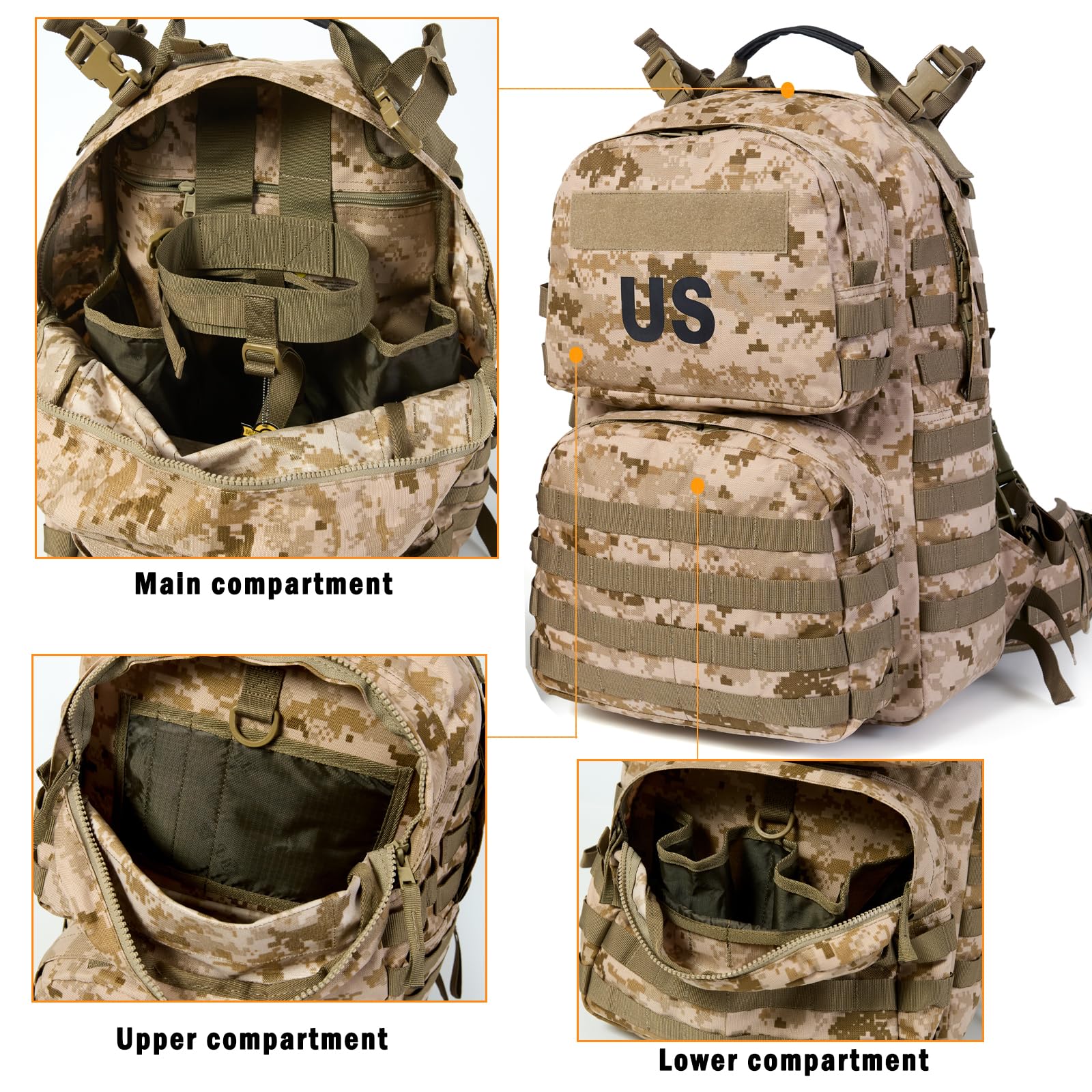 ＡＫmax Ａssault Pack マルチカモ Amazon.com: Akmax.cn Military Backpack Army Rucksack for men