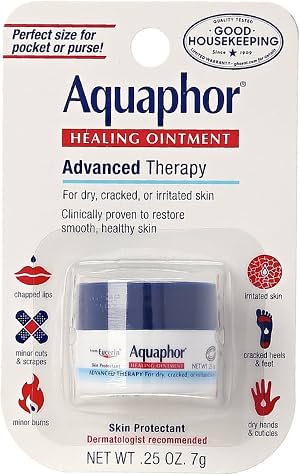 Ungüento Curativo Aquaphor de Terapia Avanzada Protector de Piel 0.25 onzas (Paquete de 4) Calmante 0.25 Onzas