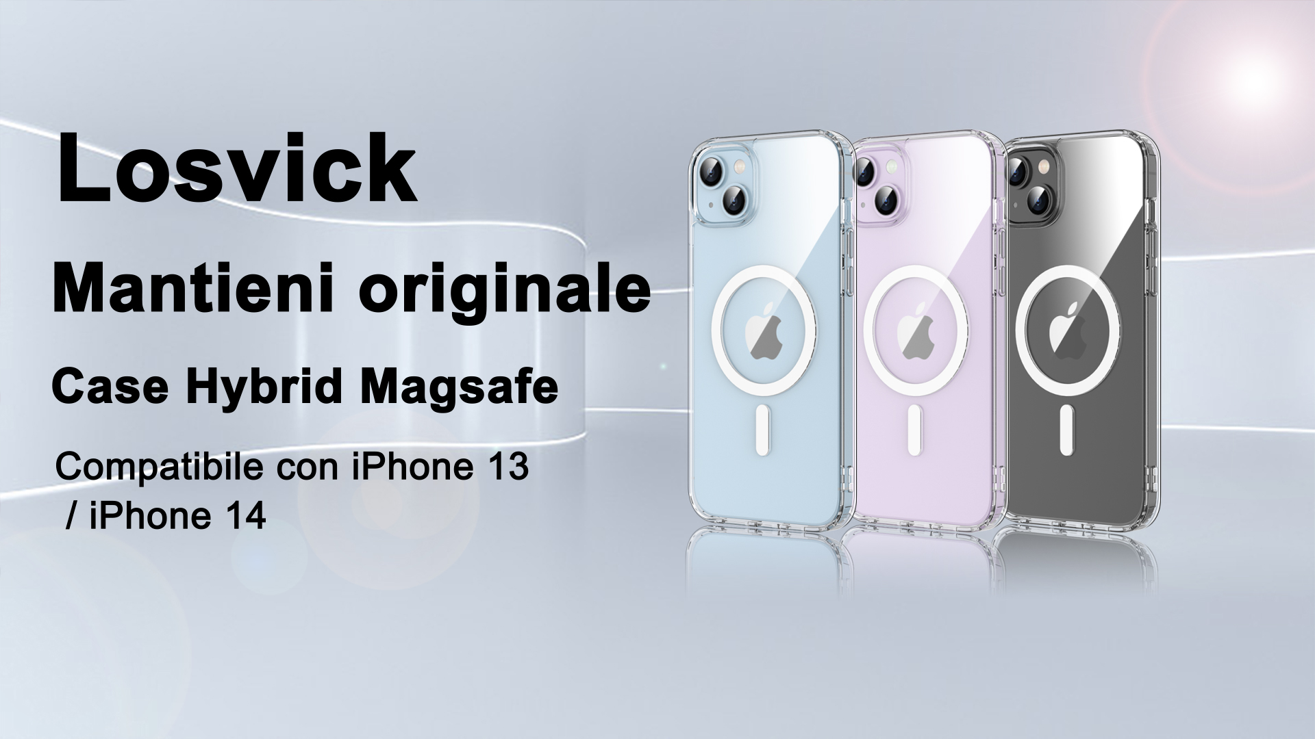 NJROW Cover Magnetica IPhone 13/14 Con Supporto Nascosto E Ricarica Wireless - Nero - 2