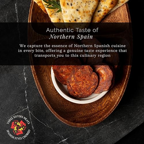 Miniatura 7 de Chorizo curado en seco en rodajas (3 onzas)  Un sabor a chorizo del norte de España  Alimentado con dieta vegetariana, cerdo con chorizo ABF