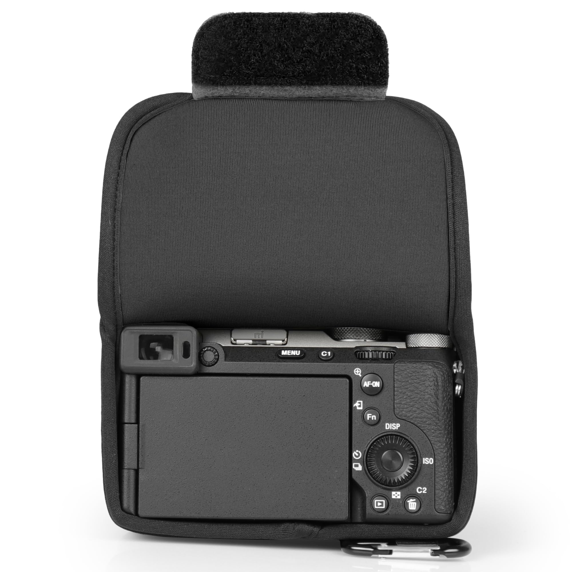 MegaGear Neoprenowe etui na aparat Sony Alpha a7C Mark II (28-60 mm) - stylowa i ochronna torba do fotografii cyfrowej, Czarny, Etui na aparat