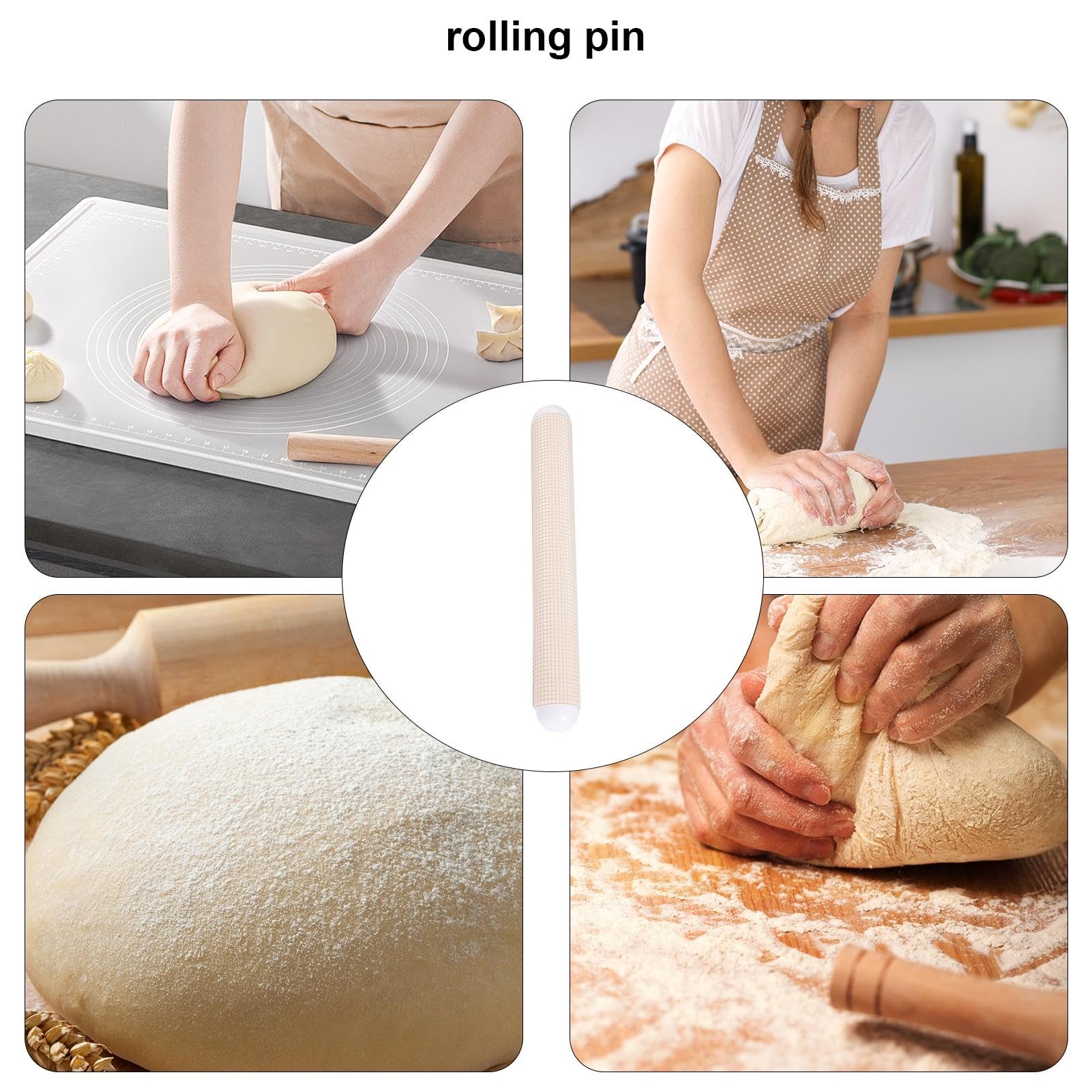 Houten deegroller, deegroller, 11 inch anti-aanbak deegroller