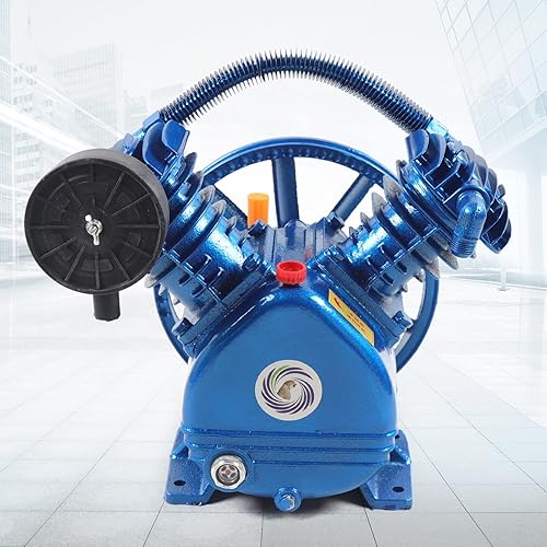 Miniatura 8 de PanDair - Bomba de compresor de aire de 3 HP estilo V doble etapa 175 PSI 2 cilindros cabezal de motor herramienta de aire bajo consumo de energía