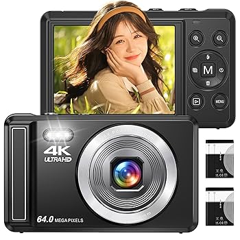 Amazon | デジカメ 4K 6400万画素 デジタルカメラ AFオート