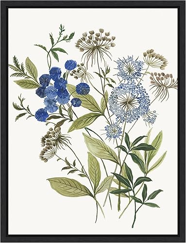 Miniatura 7 de Amanti Art Lienzo enmarcado para pared, 42 x 32 pulgadas, Botana I de Asia Jensen, lienzo enmarcado para pared, obras de arte de flores, decoración