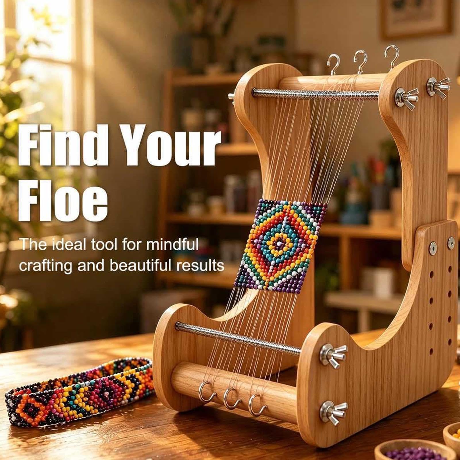 Kit De Artesanía De Perlas De Madera Máquina De Tejer De Montaje