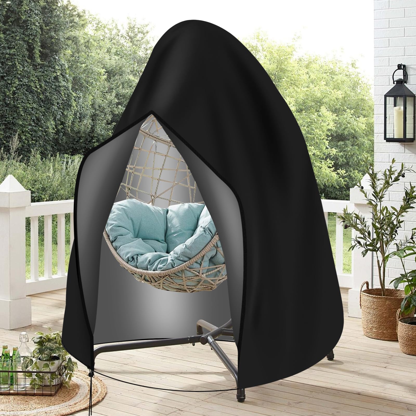 Copertura per poltrona sospesa, impermeabile Oxford: copertura per poltrona sospesa, resistente alle intemperie, resistente ai raggi UV, antistrappo, antipolvere (190 x 115 cm)