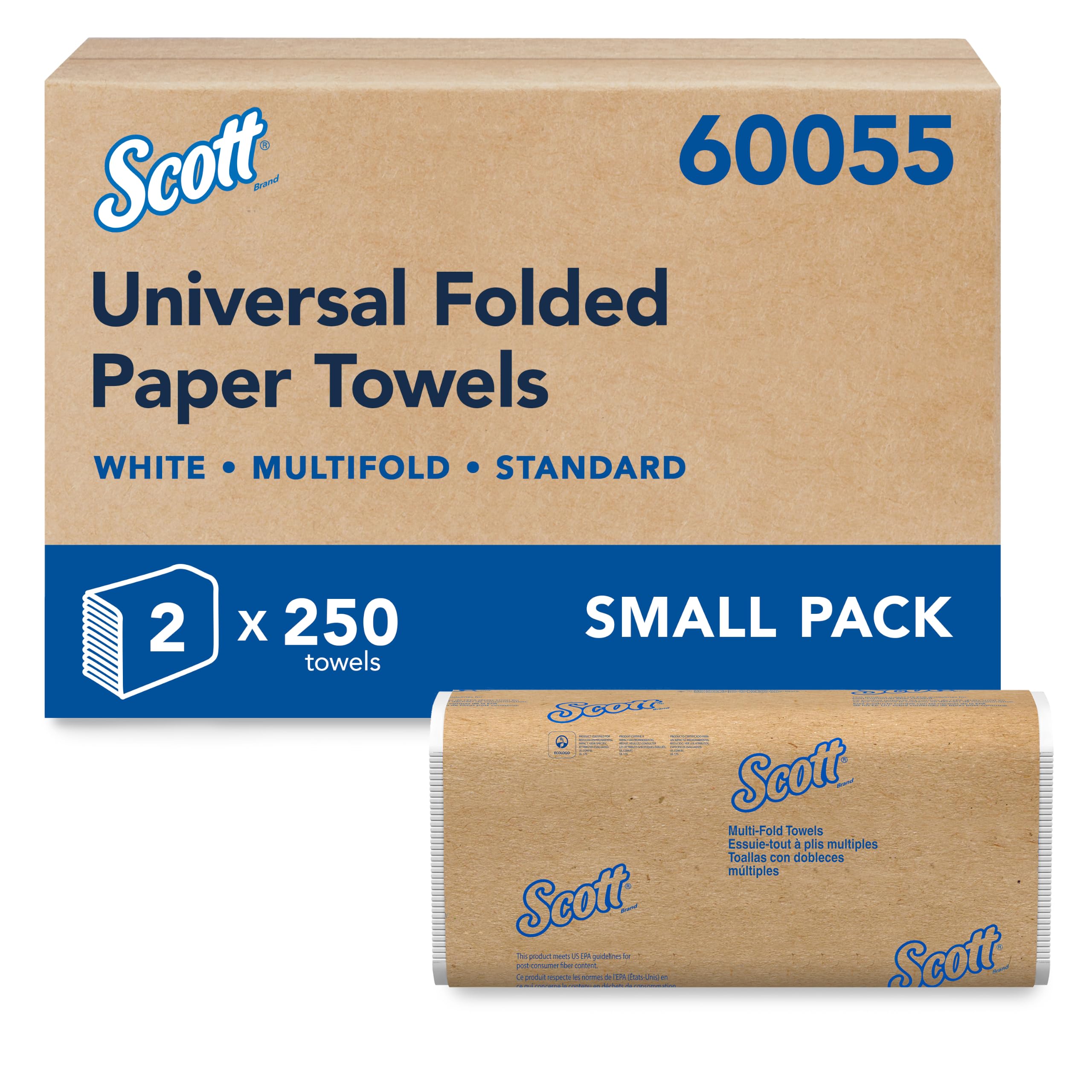 Scott Professional Multifold Paper Towels, 2 Packs x 250 Sheets (60055)