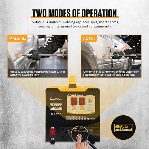 Miniatura 3 de OURANTOOLS Kit de reparación de abolladuras, soldador de abolladuras de 110 V con extractor de abolladuras de martillo deslizante, máquina de