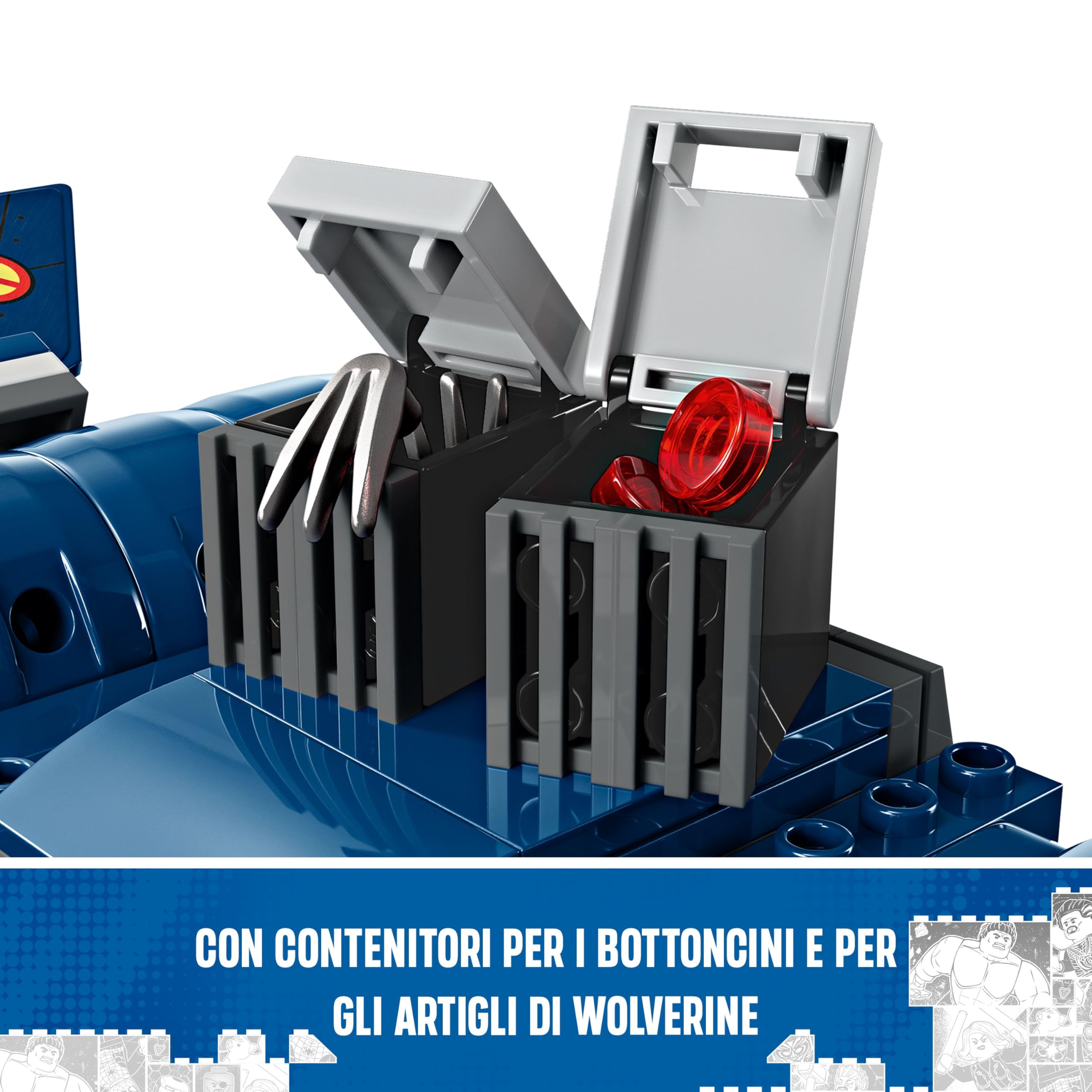 LEGO | Marvel X-Jet di X-Men, Aereo Giocattolo per Bambini e Bambine da 8 Anni in su, Modellino da Costruire di Aeroplano con Minifigure di Supereroi, Regalo per Ragazzi e Ragazze 76281