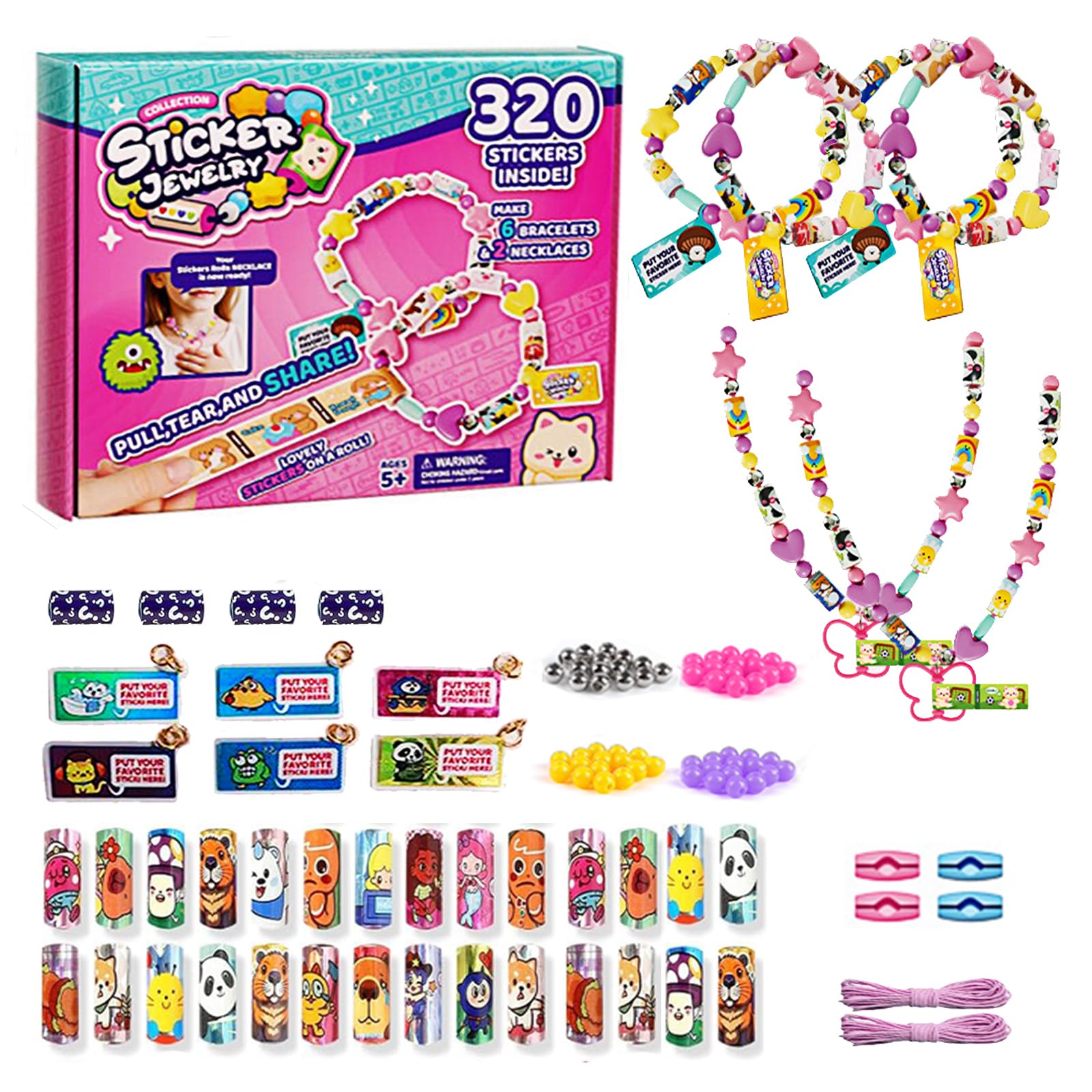 Goorder Bracelet Making Kit for Kids, 320Pcs DIY Friendship Creative Kit