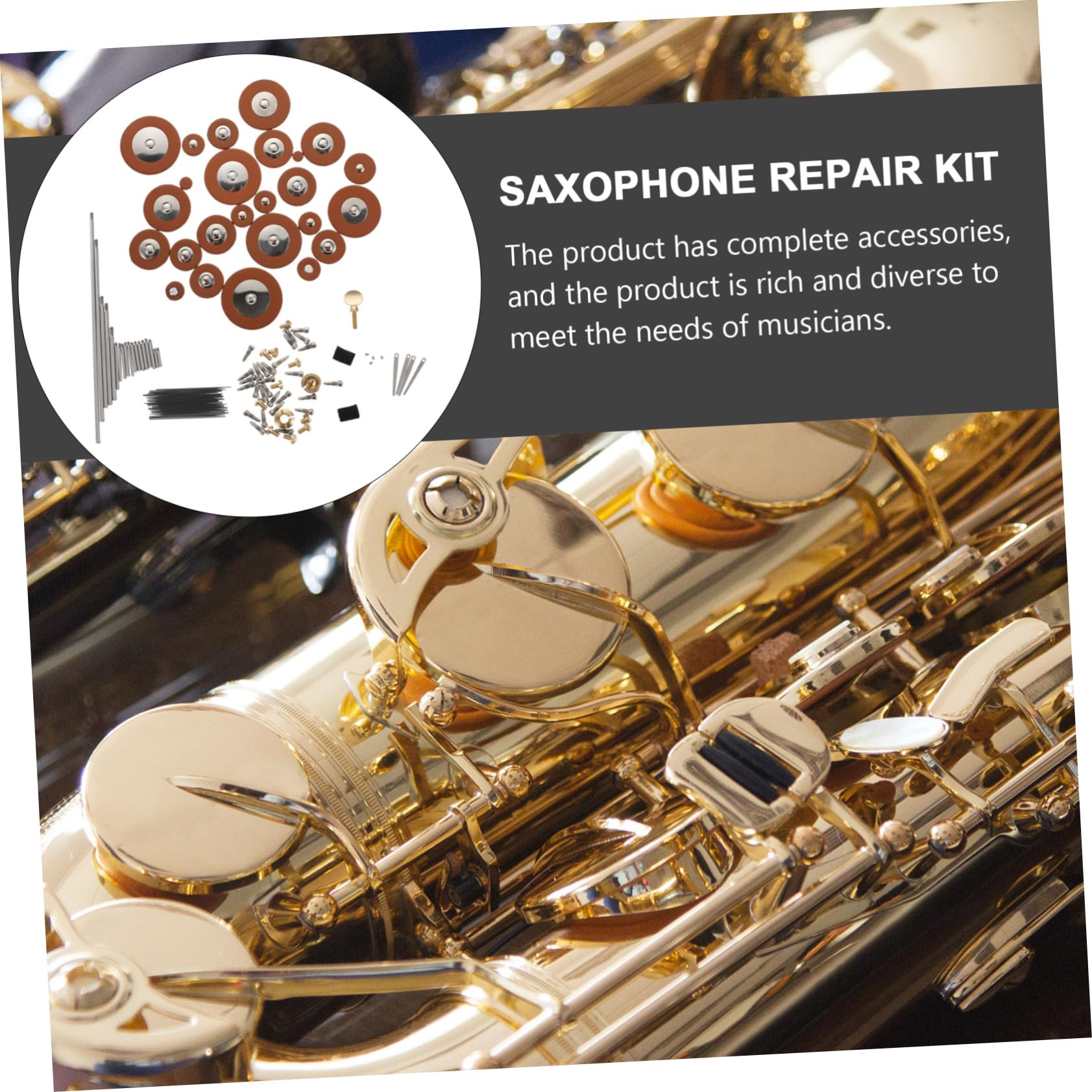 Kit di Riparazione per Sax Alto, Set 1 Pezzo Vite Metallica | Ricambio per Sassofono Contralto, Manutenzione e Sostituzione Parti Danneggiate, per Appassionati Wind DIY Colore Casuale