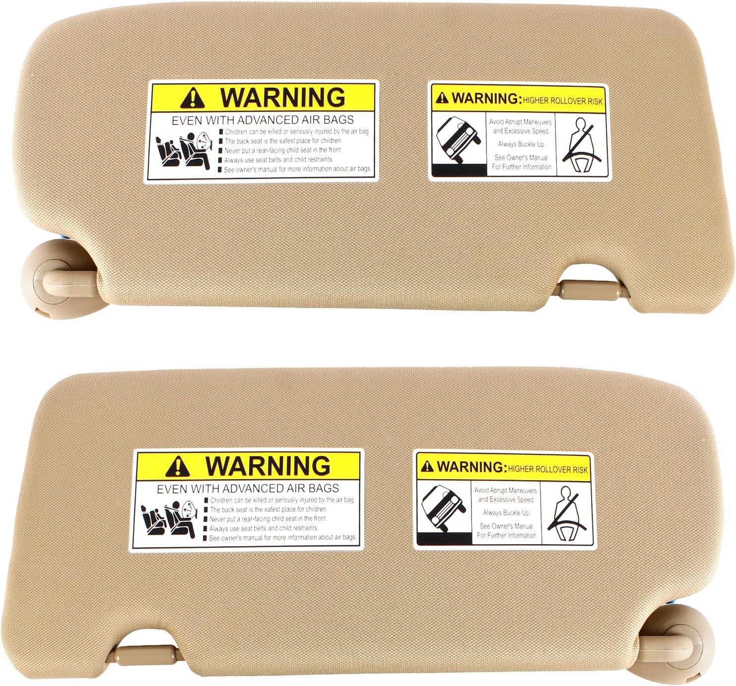 Right Passenger Side Sun Visor for Honda CRV CR-V 2017 2018 2019 2020 2021 2022 Sun Visor Replacement 83230-TLA-A12ZA(Beige)