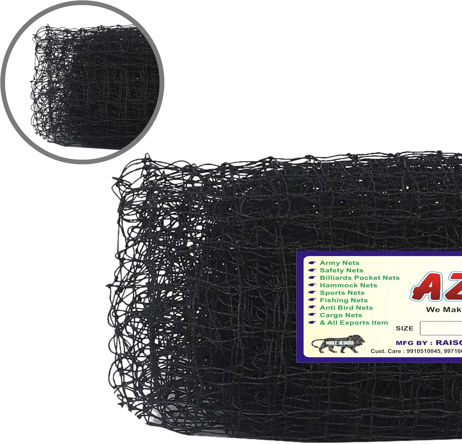 Azone 10x5 Ft Anti-Bird Net (50 Sq Ft) Nylon Bird Net with 20Pcs Plastic Cable Clips & Tying Ropes