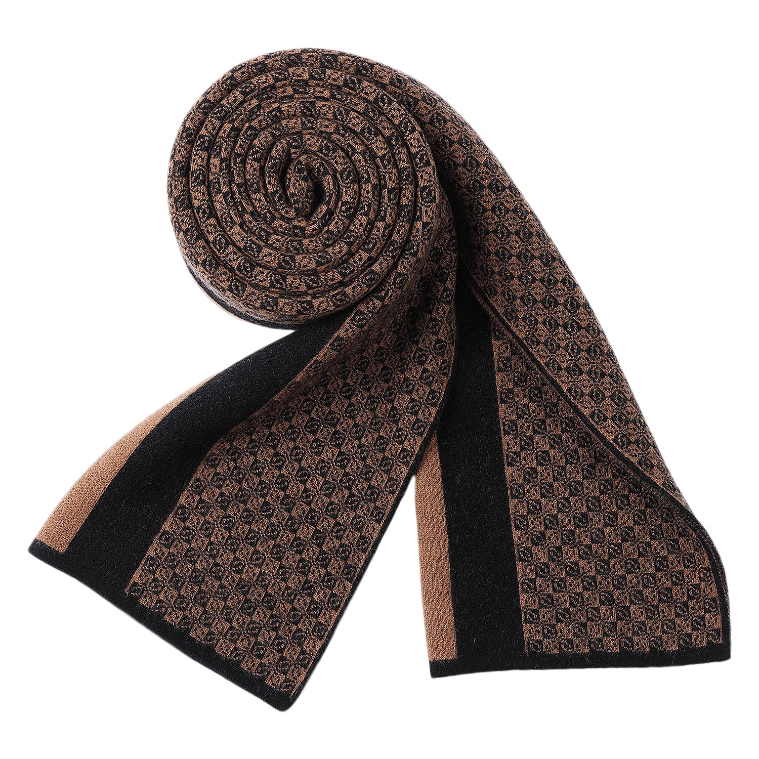 Jesień zima 6% wełna szal męski dziergany szal z dzianiny szal wełniany szal dla mężczyzn modny szykowny casualowy biznesowy 180 × 30 cm mały w kratkę