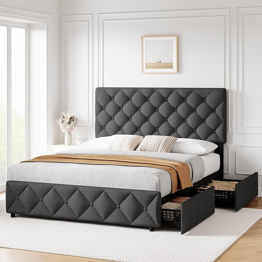 Amazon.com: GAOMON Full Size Bed Frame with 4 Storage