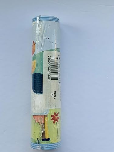 Miniatura 4 de Dundee Deco BD6271 - Borde de papel pintado prepegado para niños, azul, verde, blanco, juguete de animales de granja, diseño retro, 15 pies x 7