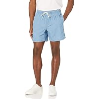 Amazon Essentials Pantaloncini da 15cm con Coulisse Uomo, delavé Chiaro Chambray