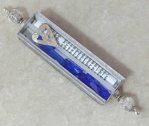 Miniatura 4 de Jewish Wedding Glass Kit - Wine Glass, Satin Bag, Shards Mezuzah Case - Lime Green