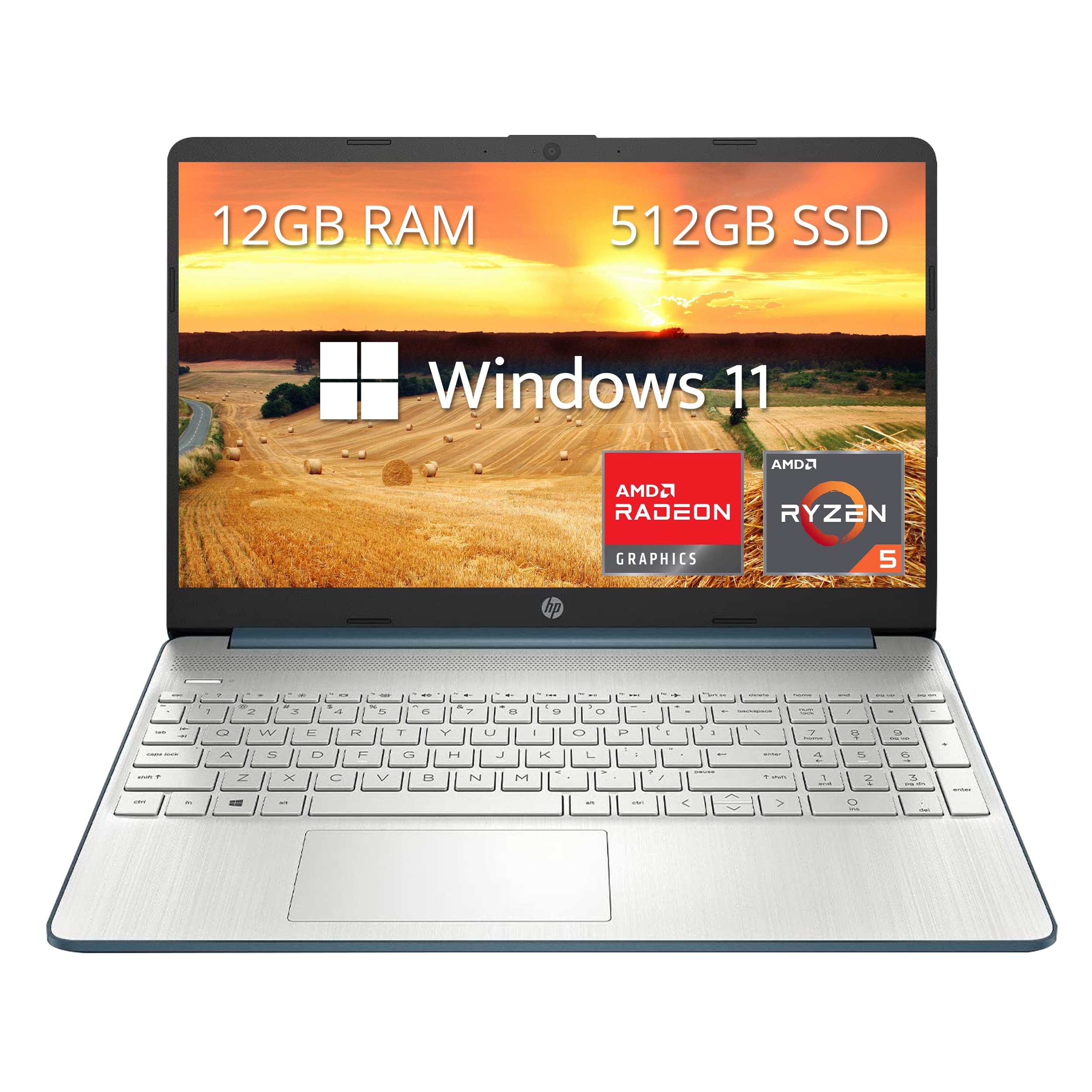 Amazon.com: HP Laptop FHD de 15.6 pulgadas, procesador AMD Ryzen 5