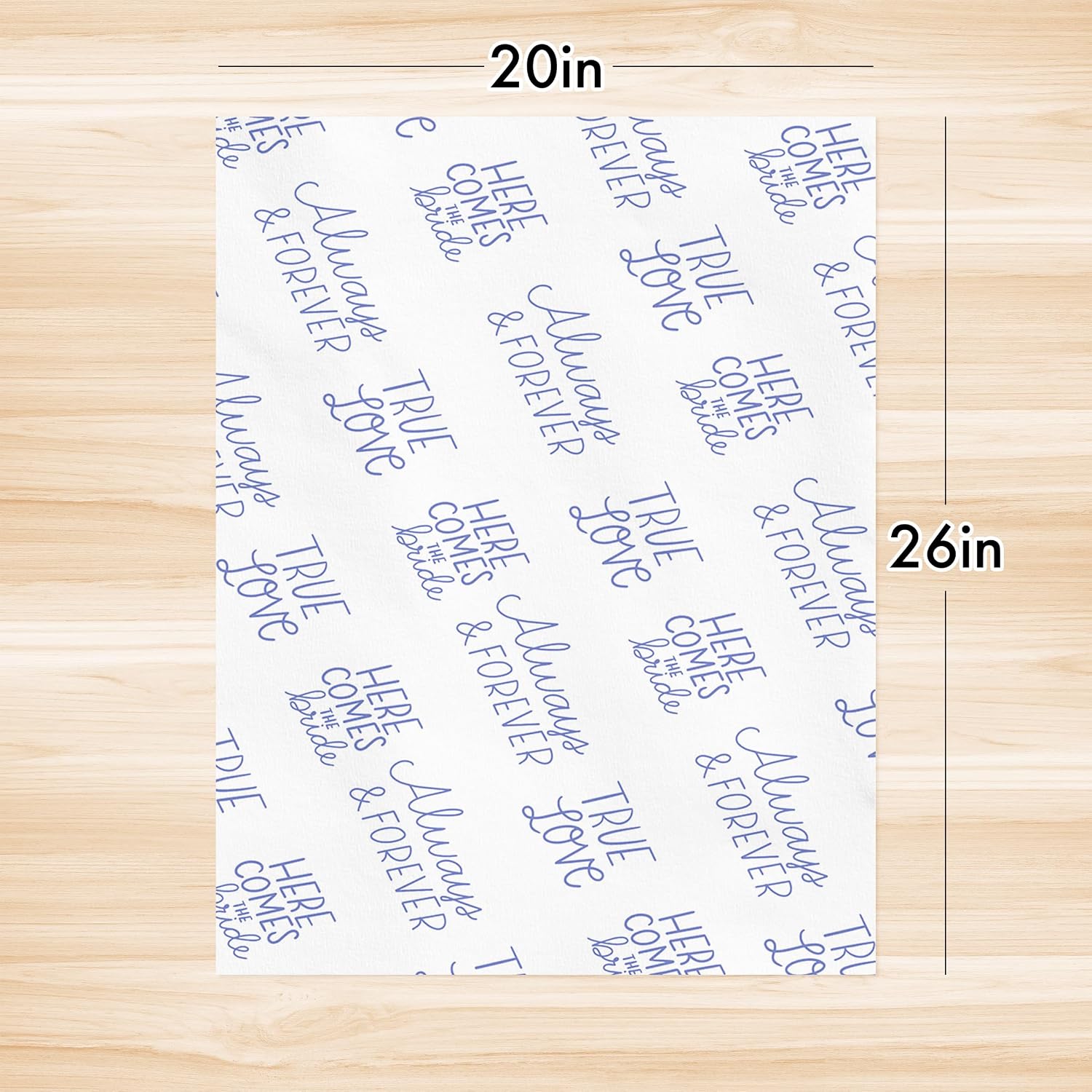 Designer Greetings Glitterwrap Bridal Shower Tissue Paper, Happily Ever After (30 Sheets Per Pack, 20” X 26”, 18 Sq. Ft.)