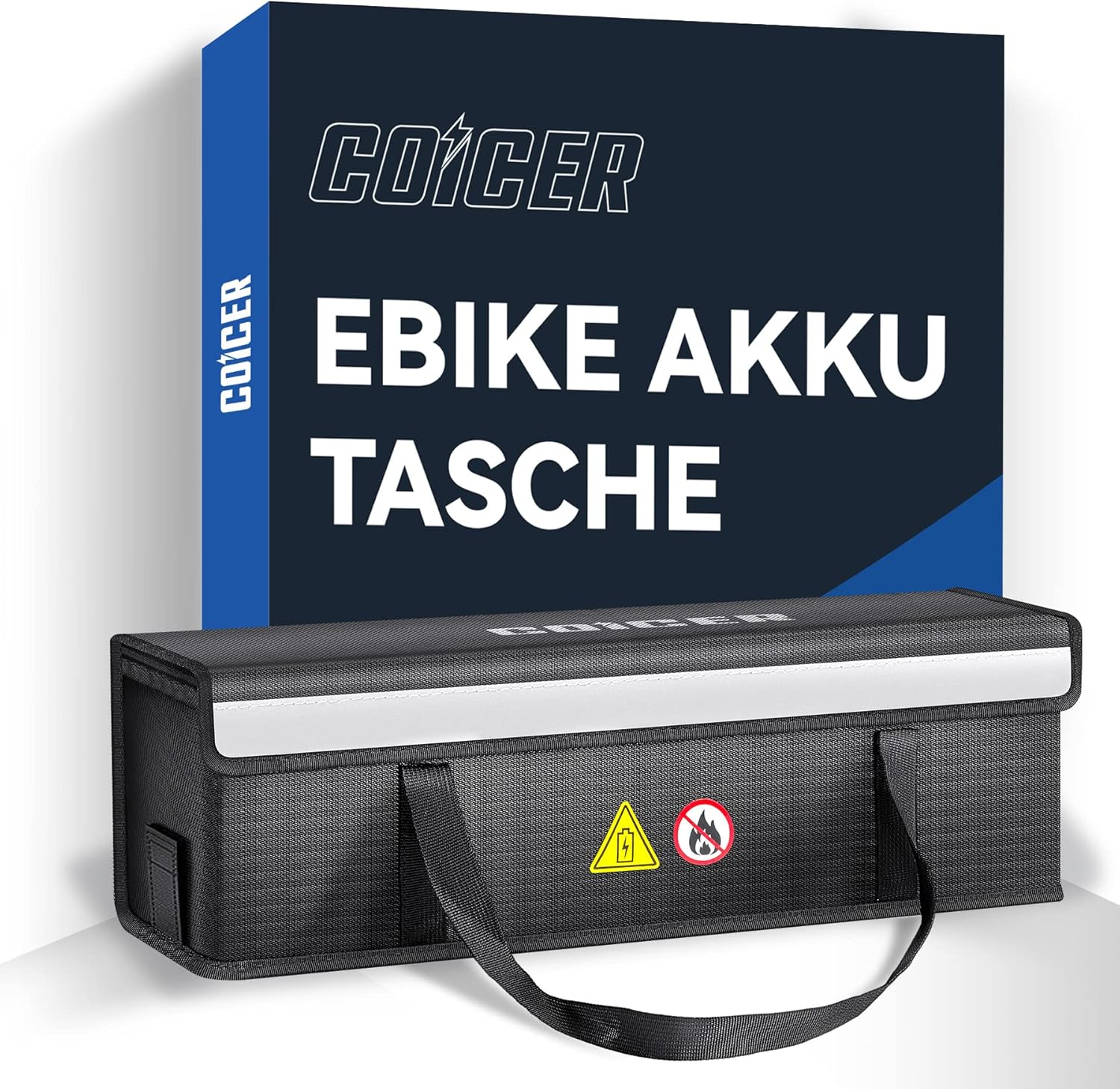 Coicer EBike Battery Bag Protection Fireproof Box for Batteries Document Bag ExplosionProof