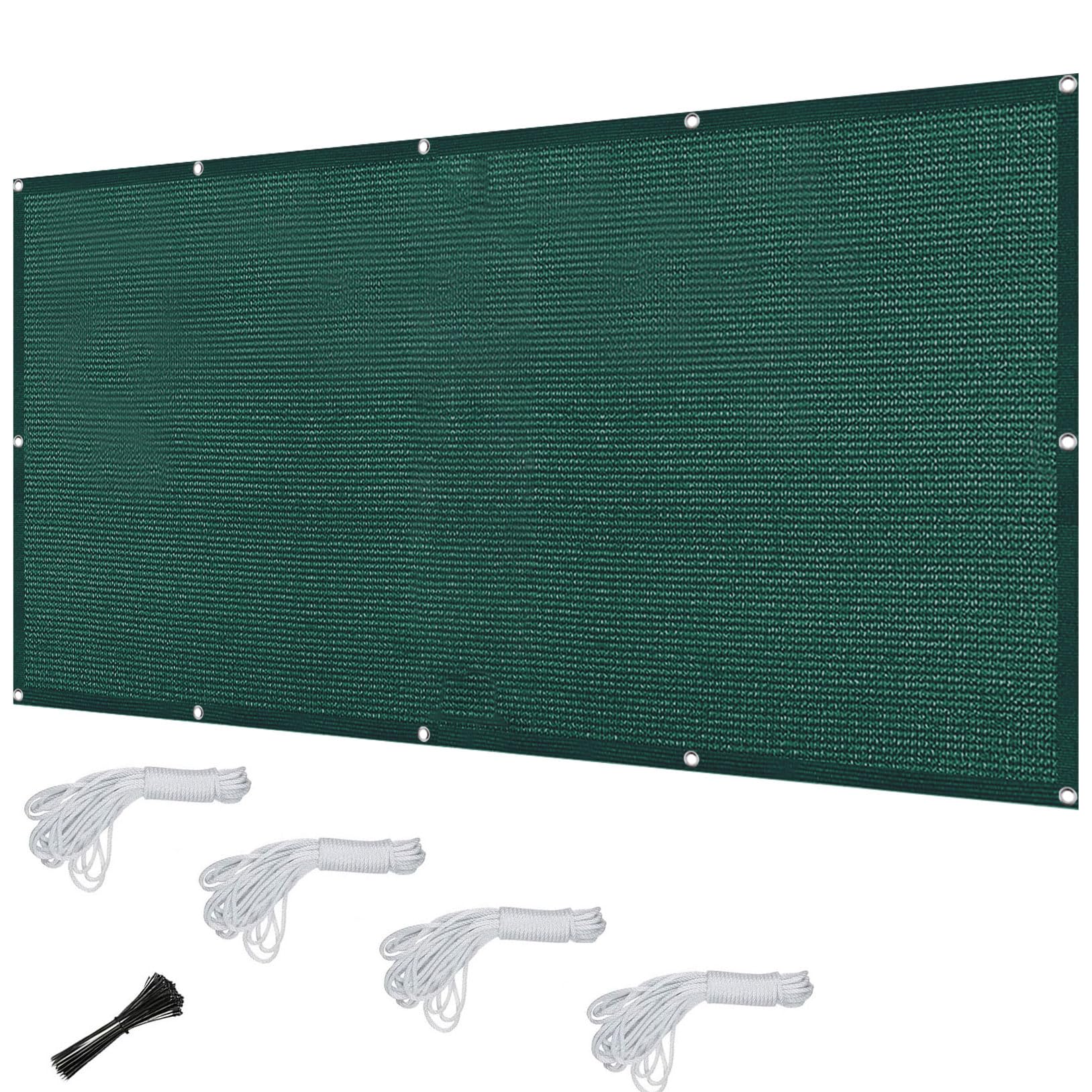 Brise vue balcon respirant de qualité supérieure 190x200 cm vert foncé épuré