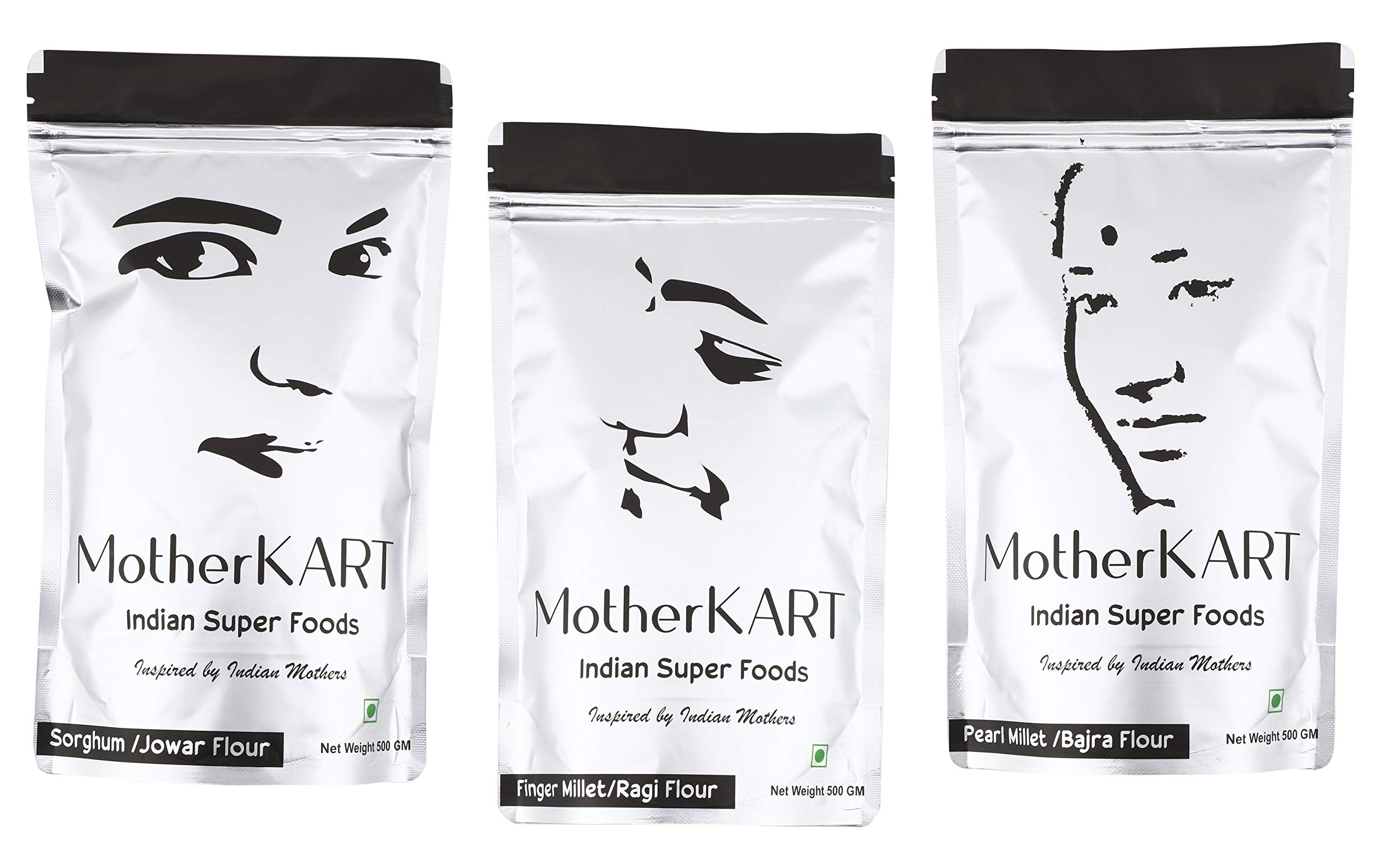 MotherKart Freshly Ground Multigrain Atta Combo (Jowar Flour + Ragi Flour + Bajra Flour 1+1+1= 3KG) pack (B08FYP4HH5) Amazon Price History, Amazon Price Tracker