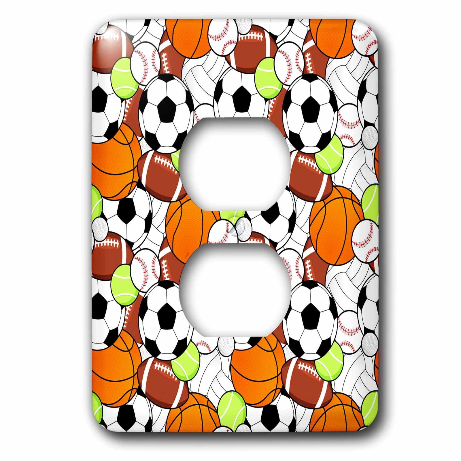Bouchon de prise sport multicolore 3dRose lsp_242320_6 cache mural