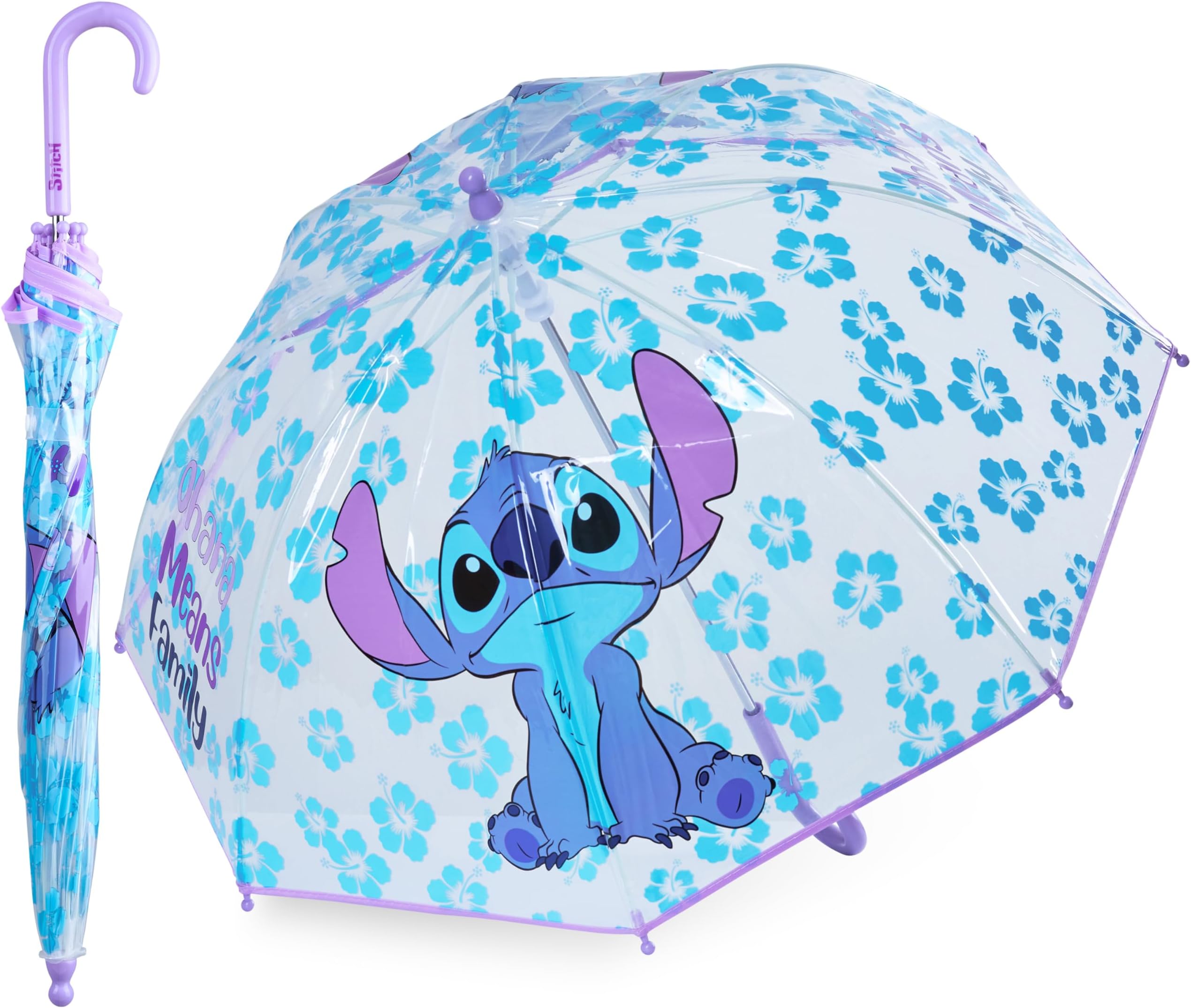 Clear Dome Umbrella for Girls - Folding Transparent Umbrella Lightweight - School Days Out