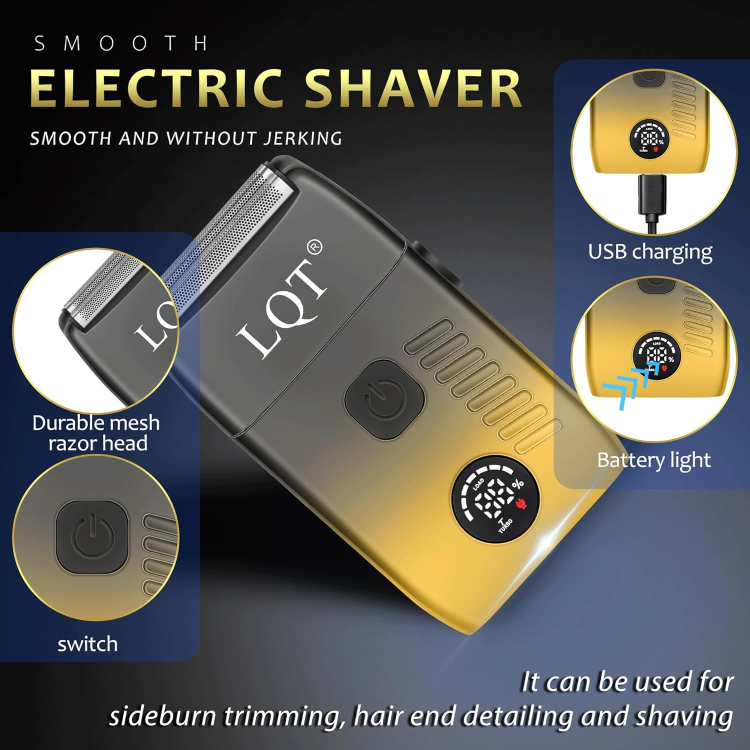 Hair Clippers for Men LED Display Cordless Clippers Set Professional Electric Beard and Mustache Trimmer for Men Foil Shaver Nose and Ear Hair Trimmer for Birthday Son Husband Father Men Gifts