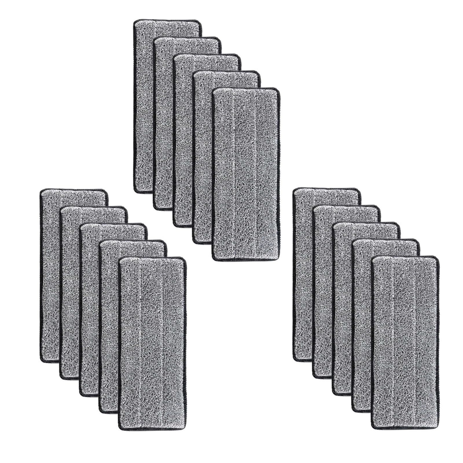 recambios para fregonas Color Gris del cojín de Limpieza la Cabeza hogar Polvo espray Lavable reemplazo fregona Microfibra(15pcs)