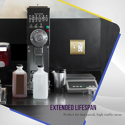 Miniatura 8 de ENERLITES - Placa de pared combinada de acero inoxidable para interruptor de palanca y decorativo, resistente a la corrosión, placa metálica de 2