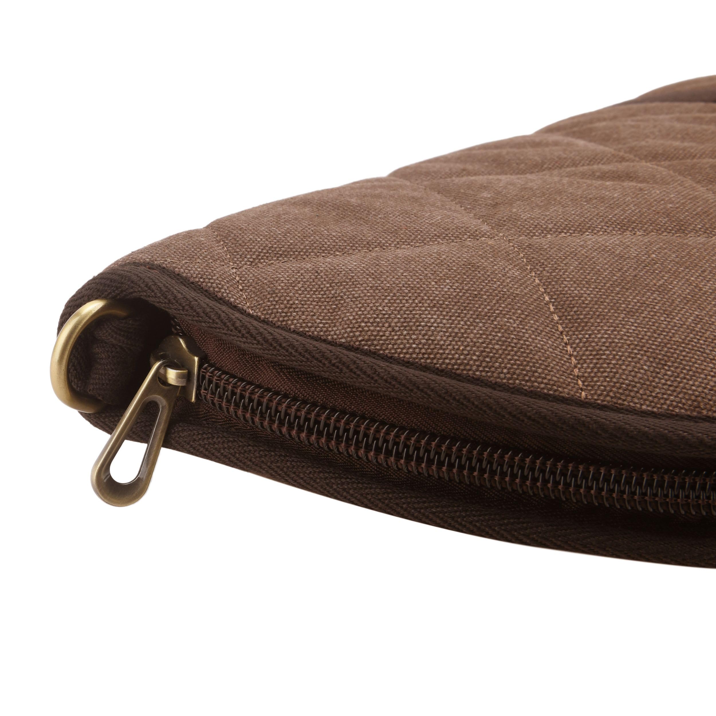 WAYNE'S DOG 104/140 cm weiche Gewehrtasche für Gewehre & Flinten mit Zielfernrohr, Canvas+Leder Bestickt, für Repetierer & Kippläufer