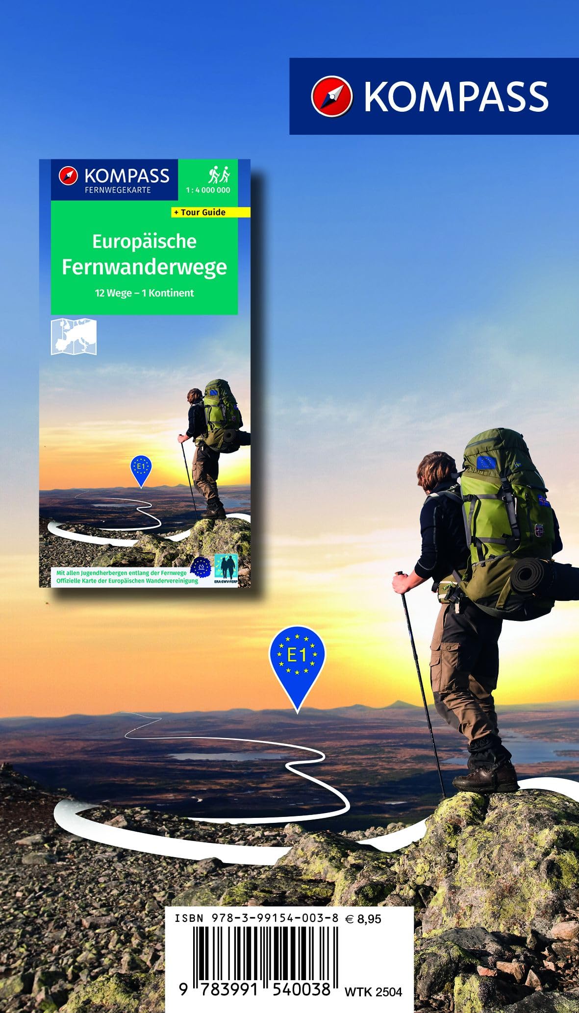 KOMPASS Wander-Tourenkarte Hermannsweg und Eggeweg, Die Hermannshöhen 1:50.000: Leporello Karte, reiß- und wetterfest: 2504