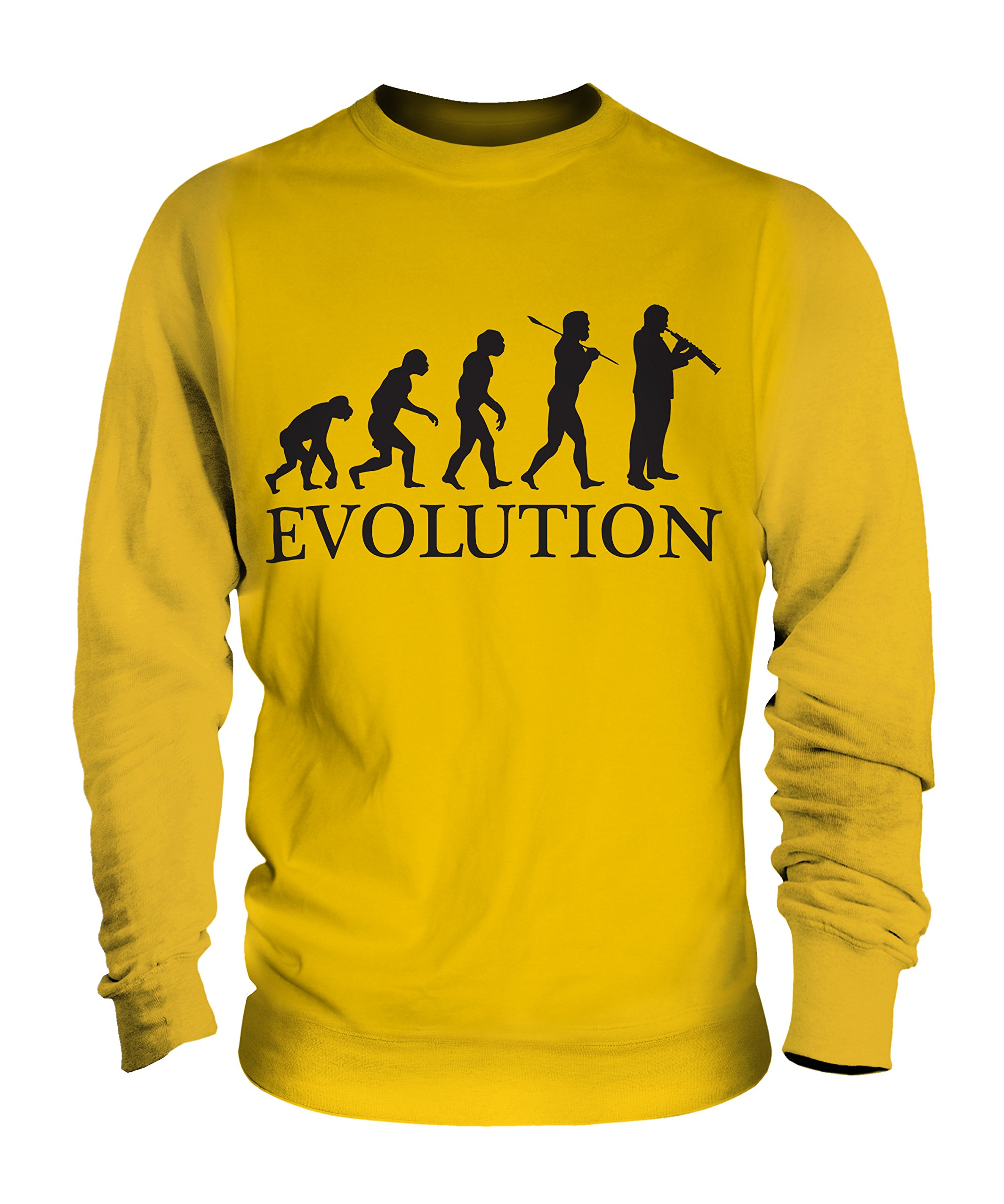 Candymix Fagott Evolution des Menschen bluza unisex męska i damska, ciemnożółty, XL