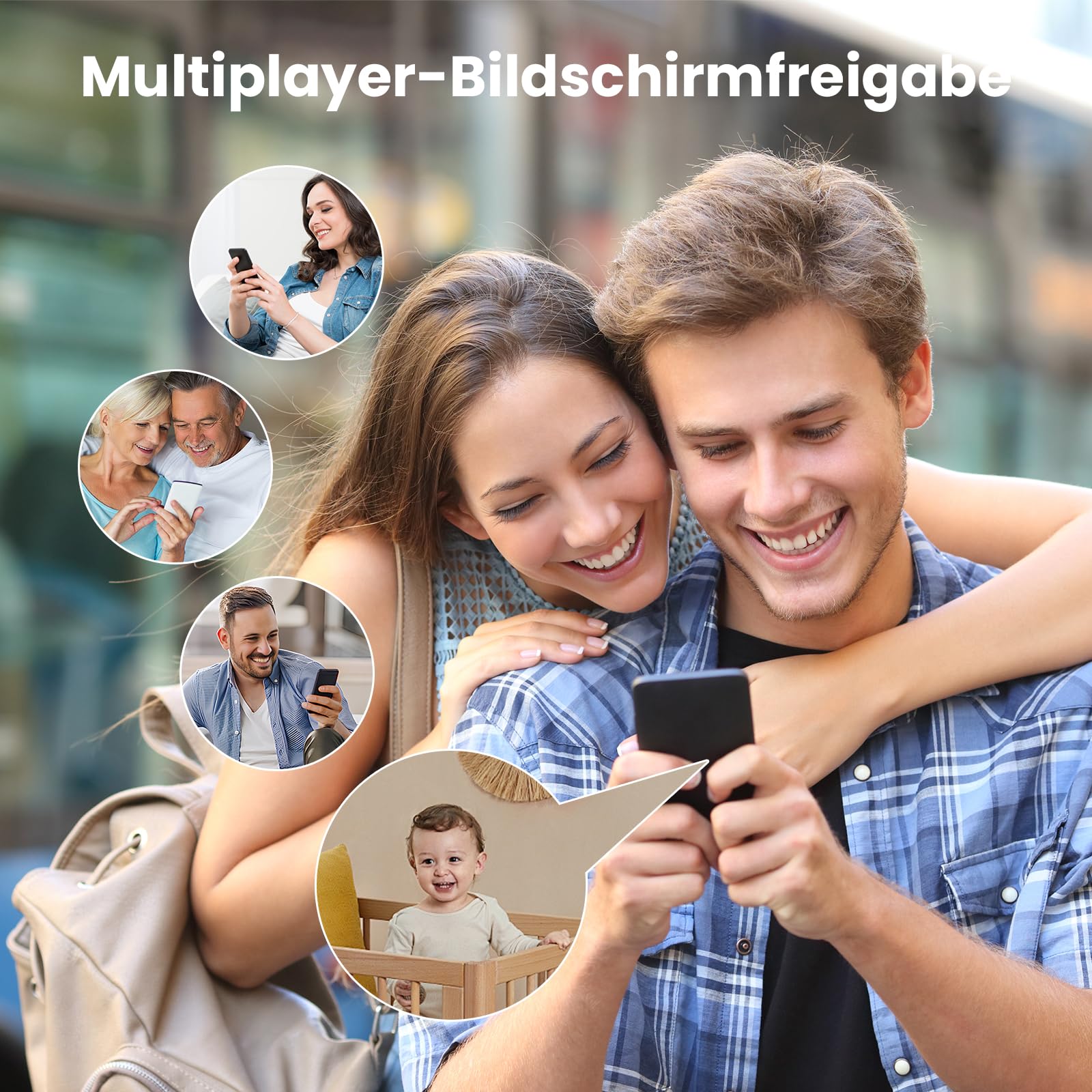 wansview Babyphone mit Kamera 2,4/5 GHz WLAN- 5" 1080P Video babyfone mit App, Baby Camera mit IR Nachtsicht, Automatische Verfolgung, Zwei-Weg-Audio, Temperatur- und Bewegungs-/Geräuscherkennung