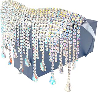 Colorful Tassel Cat Eye Sunglasses Rimless Men Women 90s Disco Sunglasses Oversized One-Piece Sunglasses With Rhinestones