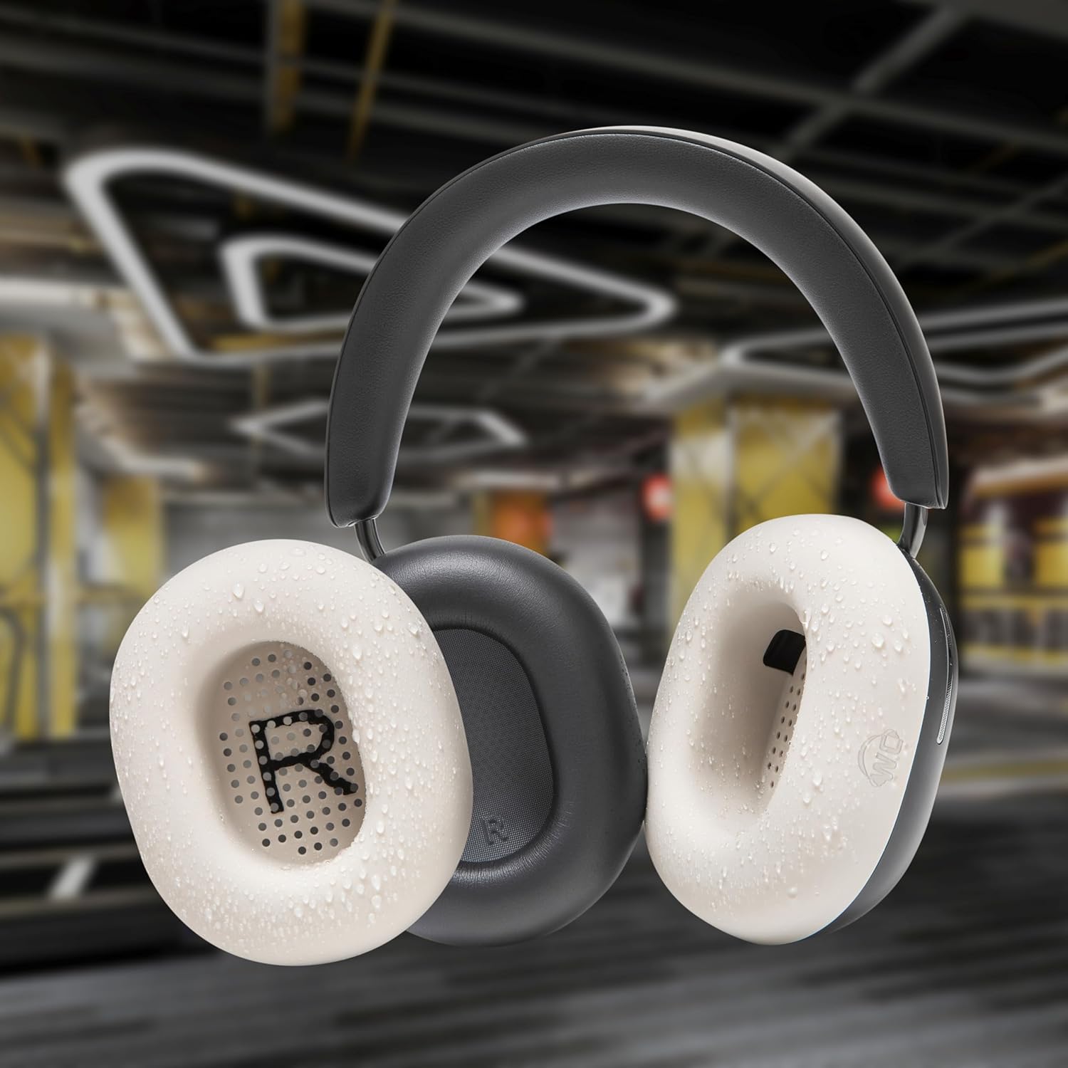 WC SweatZ Ace - Patented Earpad Sweat Covers for Sonos Ace Wireless Noise Cancelling Headphones by Wicked Cushions | Sweatproof & Easily Washable | Beige