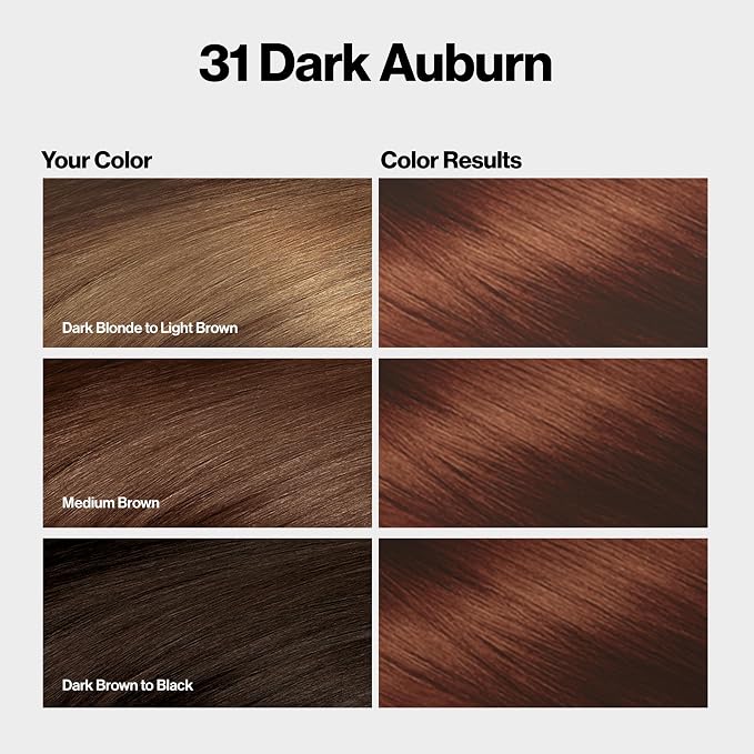 Tinte de cabello color 31 Dark Auburn sin amoníaco para cabello canoso cubre 100% miniatura 2