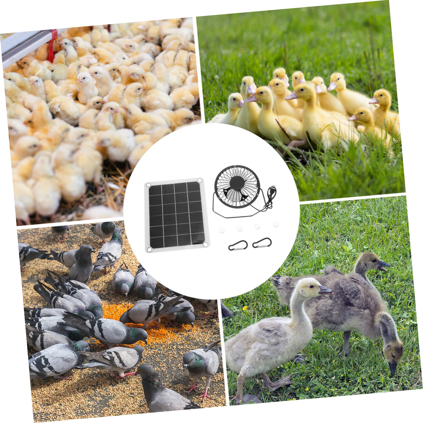 BESPORTBLE 3 Sätze Solarlüfter solar solarventilatoren solar powered fan Solar-Gewächshausventilator entlüften Kühlgebläse mit Solarenergie sommer kühler Einkristallines Silizium