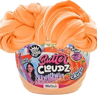 Compound Kings Fluffy Butter Cloudz Scented Large Slime Bucket for Kids – Soft, Squishy, Non-Toxic Sensory Toy | Orange Crush Slime Gift
