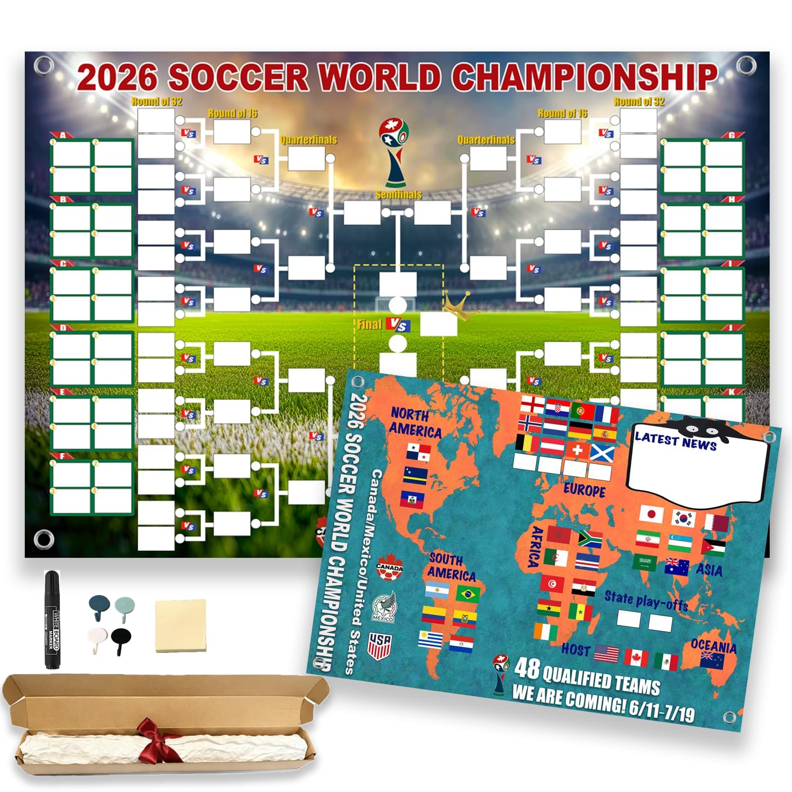 Calendrier 2026 Affiche De La Coupe Du Monde, Calendrier Officiel De La Coupe Du Monde De La DéCorations Pour FêTe De Football, 84 X 60 Cm, Pour Les Fans De Football Et Faire La FêTe