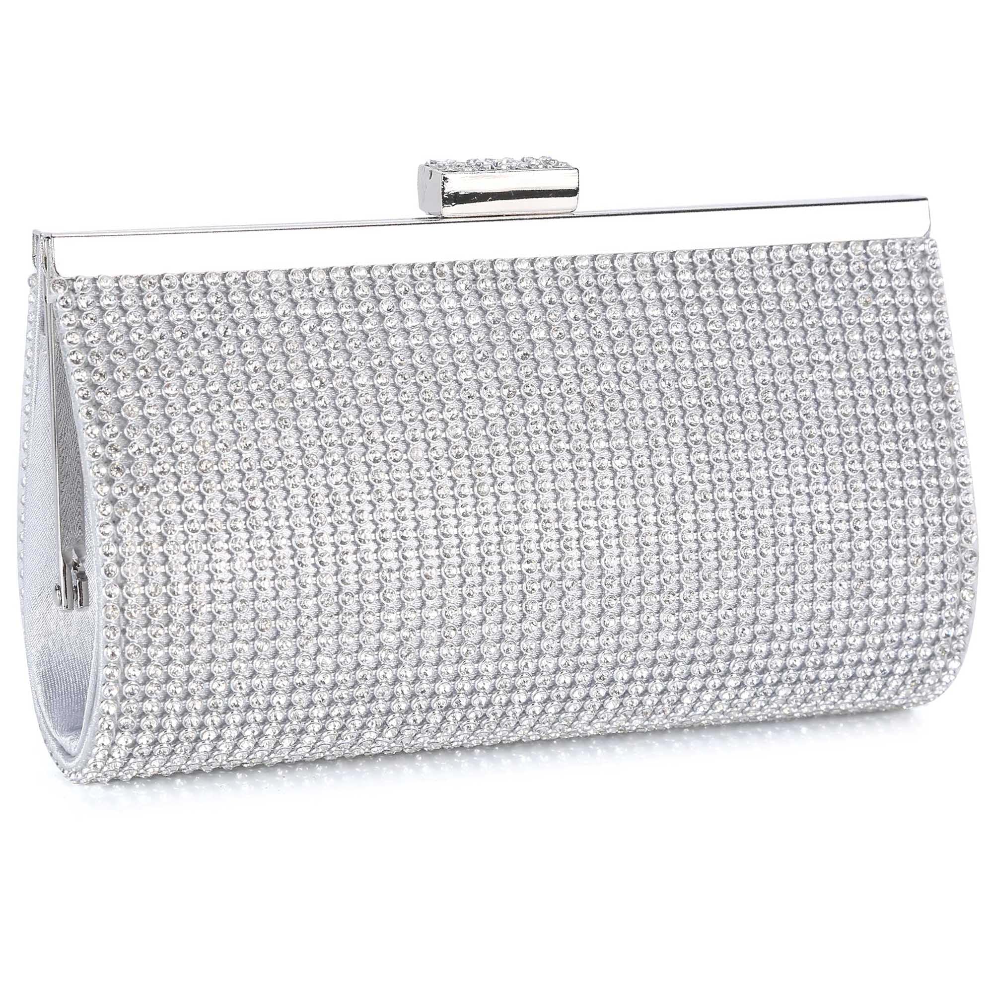 BAIGIO Damen Clutches Elegant Abendtasche Brauttasche Clutch mit Abnehmbarer Kette Formal Handtasche fur Hochzeit Party Prom