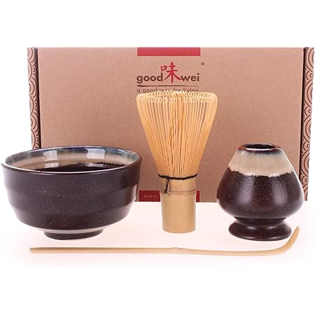 Matcha Tee Set 4-teilig - Japanisches Teeset Mit Schale Und Schneebesen