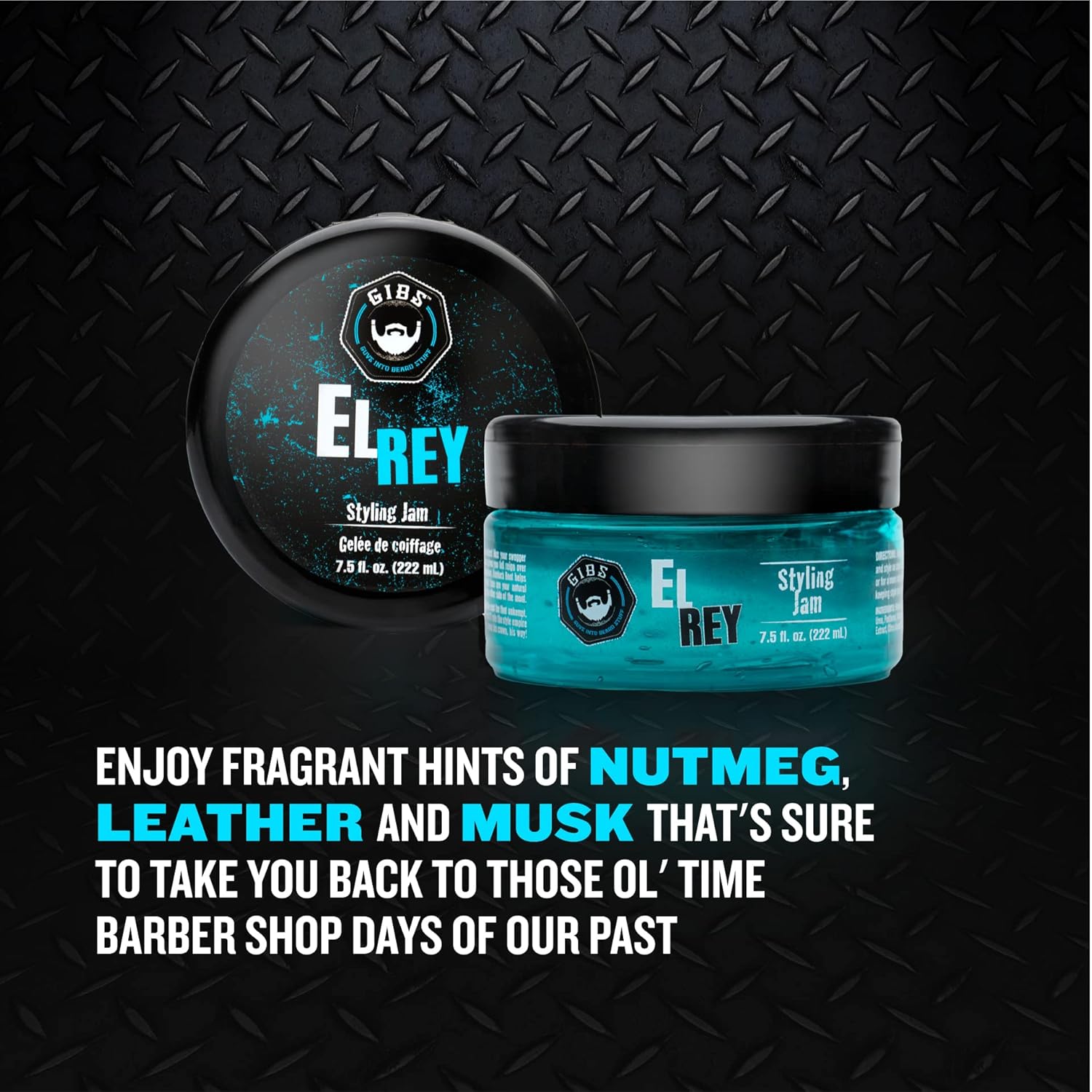 GIBS GROOMING El Rey Styling Jam for Men, Blue, 7.5 Fl Oz : Beauty & Personal Care