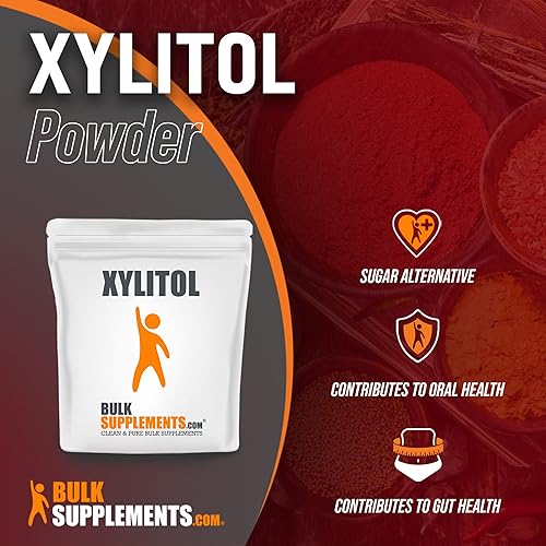 Miniatura 9 de BulkSupplements.com Polvo de xilitol, sustituto natural de azúcar y alternativa al azúcar, edulcorante para hornear y cocinar, sin gluten, 0.14