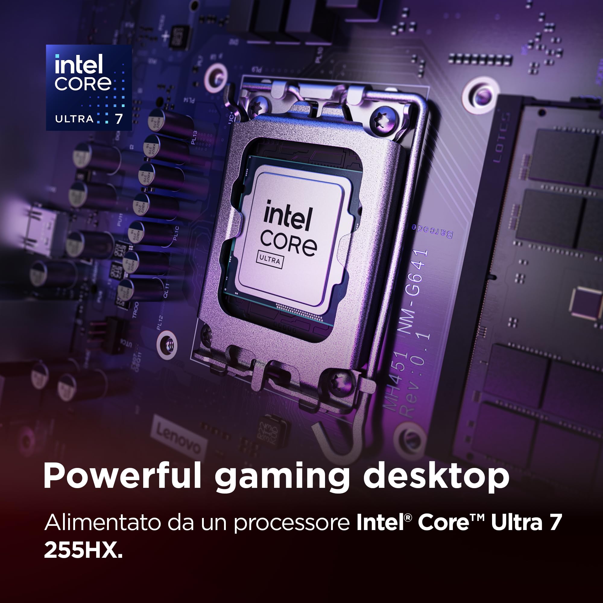 Lenovo LOQ 17IAX10 Desktop Computer, Intel Core Ultra 7 255HX, RAM 16GB, SSD 1TB, NVIDIA GeForce RTX 5060 Ti 8GB GDDR7, Windows 11 Home - Luna Grigio + Raven Nero